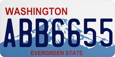 WA license plate ABB6655