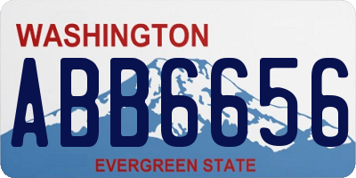 WA license plate ABB6656
