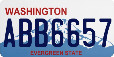 WA license plate ABB6657