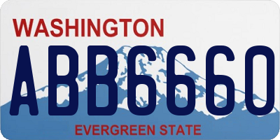 WA license plate ABB6660