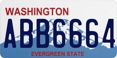 WA license plate ABB6664