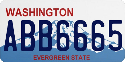 WA license plate ABB6665