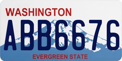 WA license plate ABB6676
