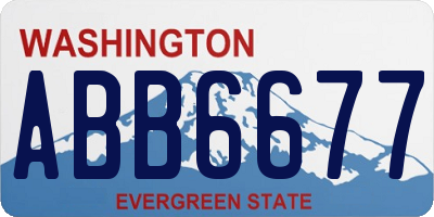 WA license plate ABB6677
