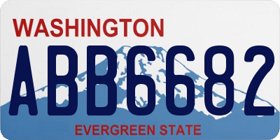 WA license plate ABB6682