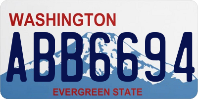 WA license plate ABB6694