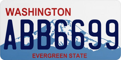 WA license plate ABB6699