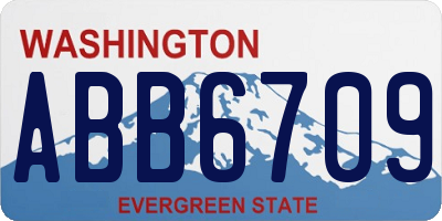 WA license plate ABB6709