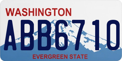 WA license plate ABB6710