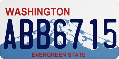 WA license plate ABB6715