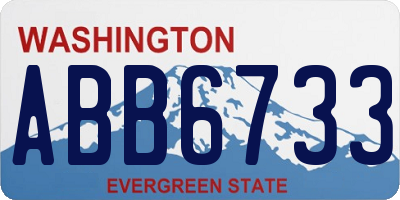 WA license plate ABB6733