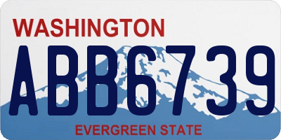 WA license plate ABB6739