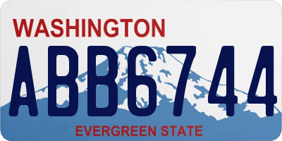 WA license plate ABB6744