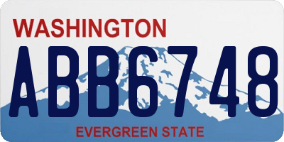 WA license plate ABB6748