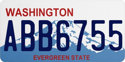 WA license plate ABB6755
