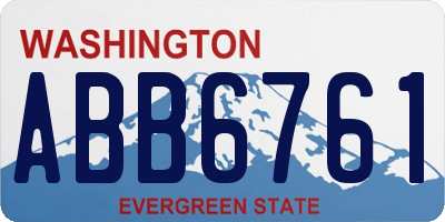 WA license plate ABB6761