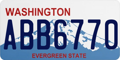 WA license plate ABB6770