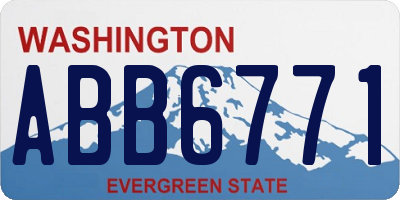 WA license plate ABB6771