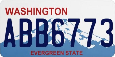 WA license plate ABB6773