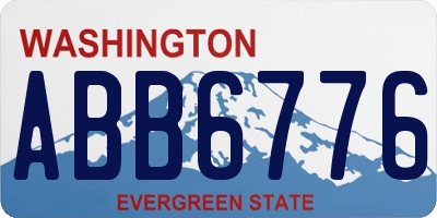 WA license plate ABB6776