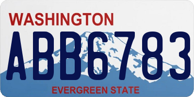 WA license plate ABB6783