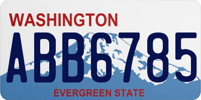 WA license plate ABB6785