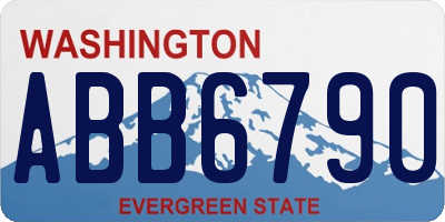 WA license plate ABB6790