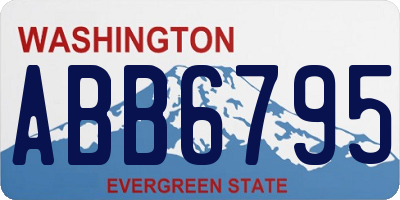WA license plate ABB6795
