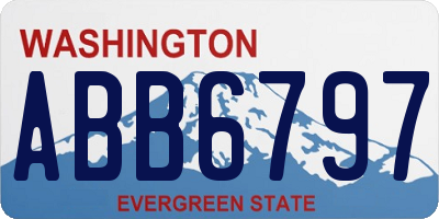 WA license plate ABB6797