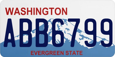 WA license plate ABB6799