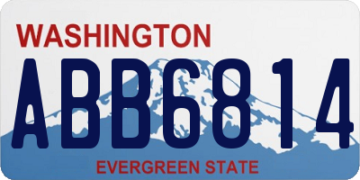 WA license plate ABB6814