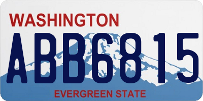 WA license plate ABB6815