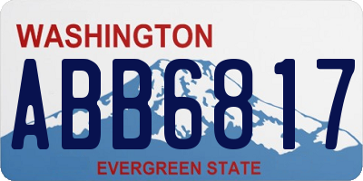 WA license plate ABB6817
