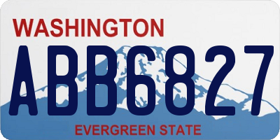 WA license plate ABB6827