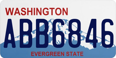 WA license plate ABB6846