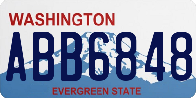 WA license plate ABB6848
