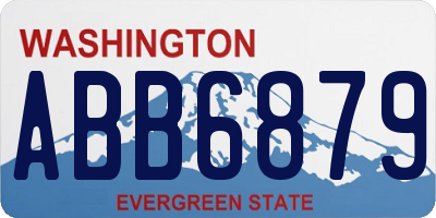 WA license plate ABB6879