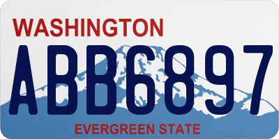 WA license plate ABB6897