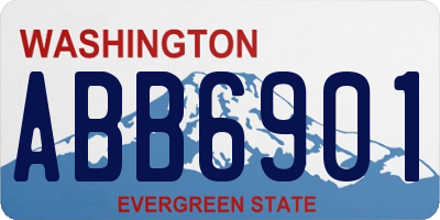 WA license plate ABB6901