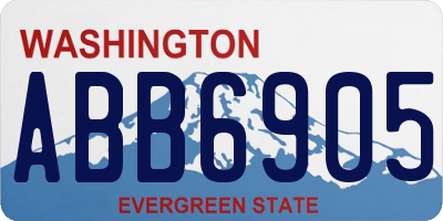 WA license plate ABB6905