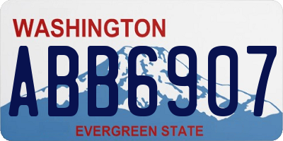 WA license plate ABB6907