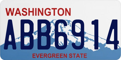 WA license plate ABB6914