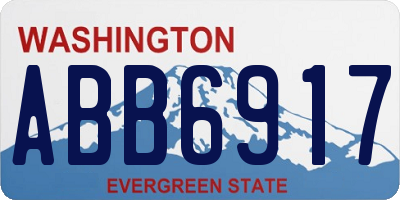 WA license plate ABB6917