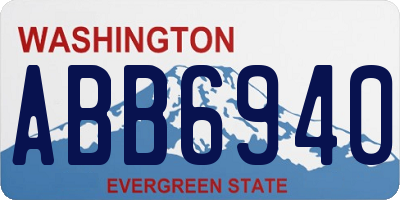 WA license plate ABB6940