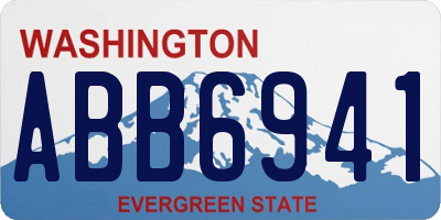 WA license plate ABB6941
