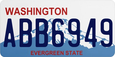 WA license plate ABB6949