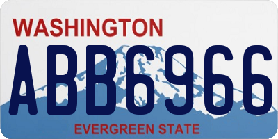WA license plate ABB6966