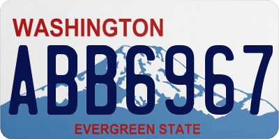 WA license plate ABB6967