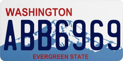 WA license plate ABB6969
