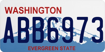 WA license plate ABB6973